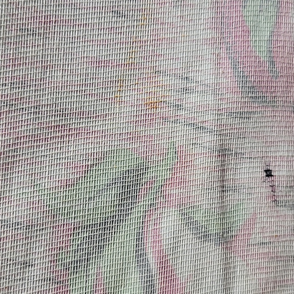 Oilcloth Tablecloth 1980's. Measures 9.5' by 3.9'. Beautiful Vibrant Colors. - Picture 5 of 16